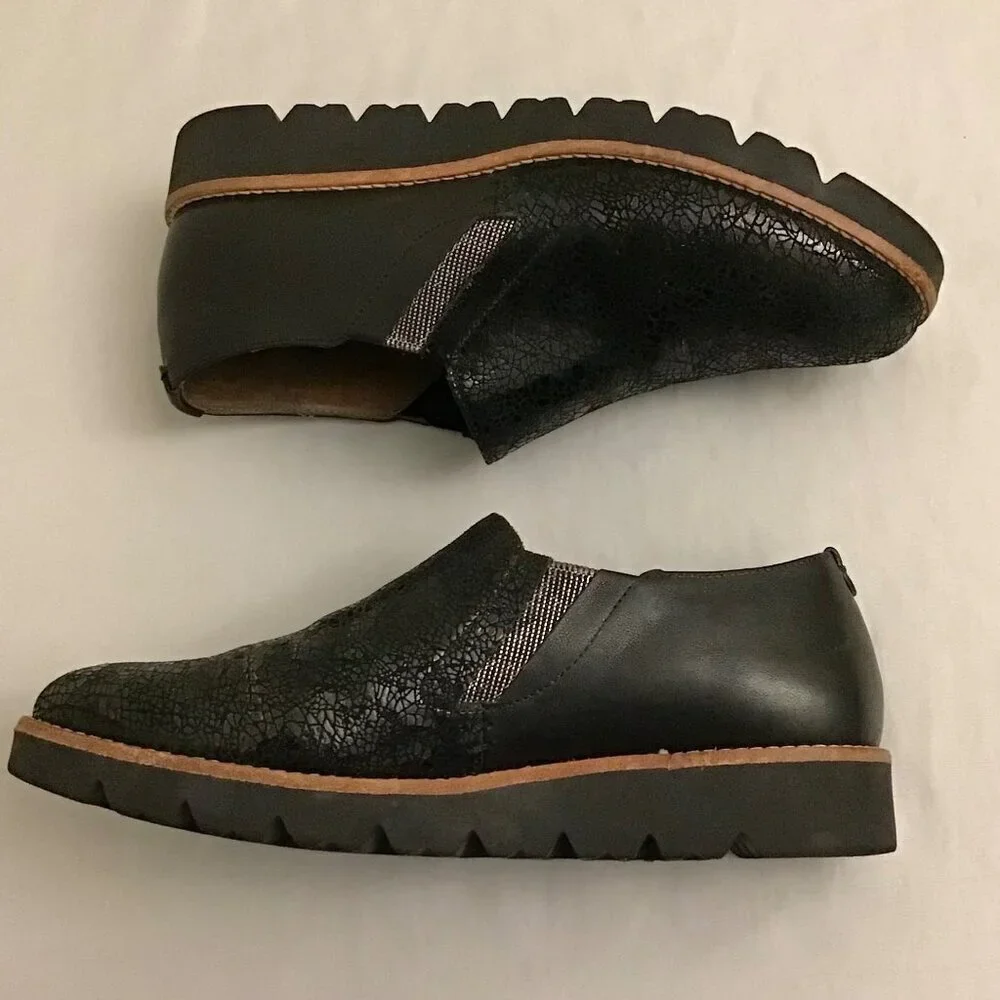 SoftWaves 6-6.5 (37) Women’s Comfort Slip On Leather Shoes Black Portugal